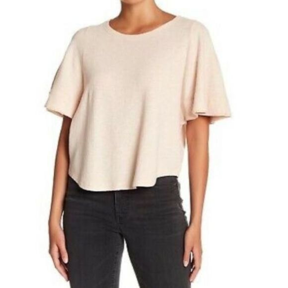 Madewell Textured Flutter Sleeve Top - Picture 1 of 8
